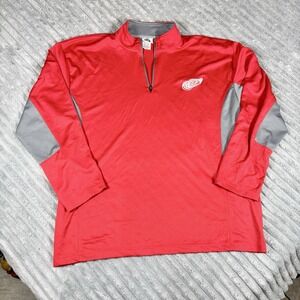 NHL‎ MENS XL Detroit Redwings 1/4 ZIP PULLOVER SIZE XL 46-48